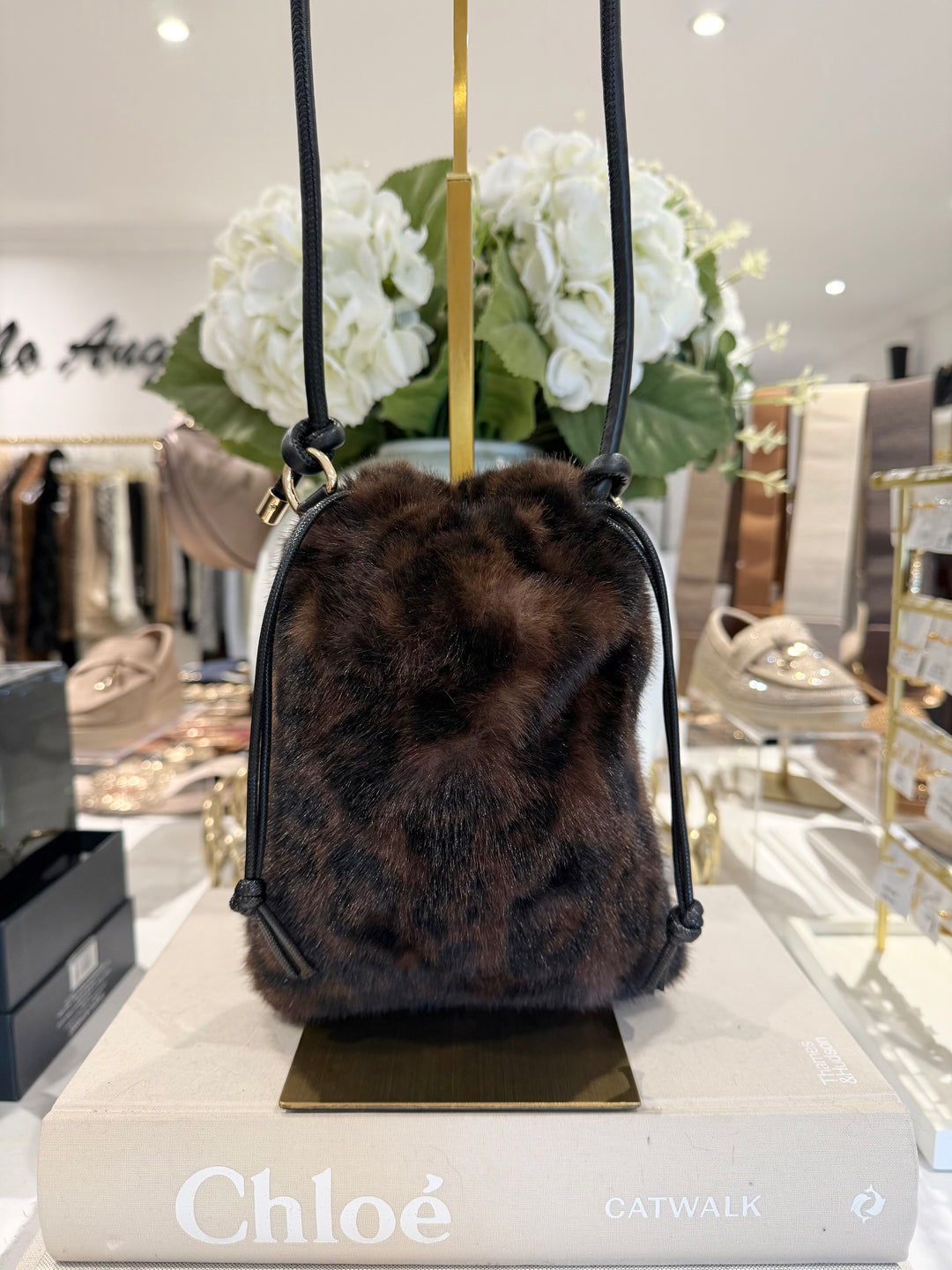 Faux Fur Drawstring Crossbody Bag (6 Colours)