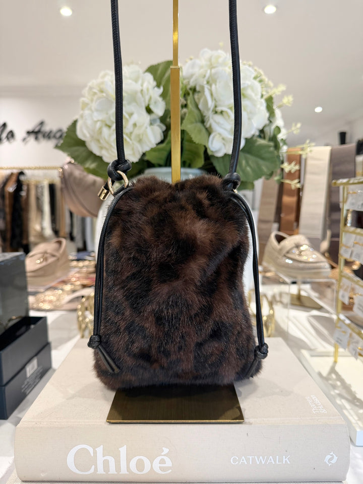 Faux Fur Drawstring Crossbody Bag (6 Colours)