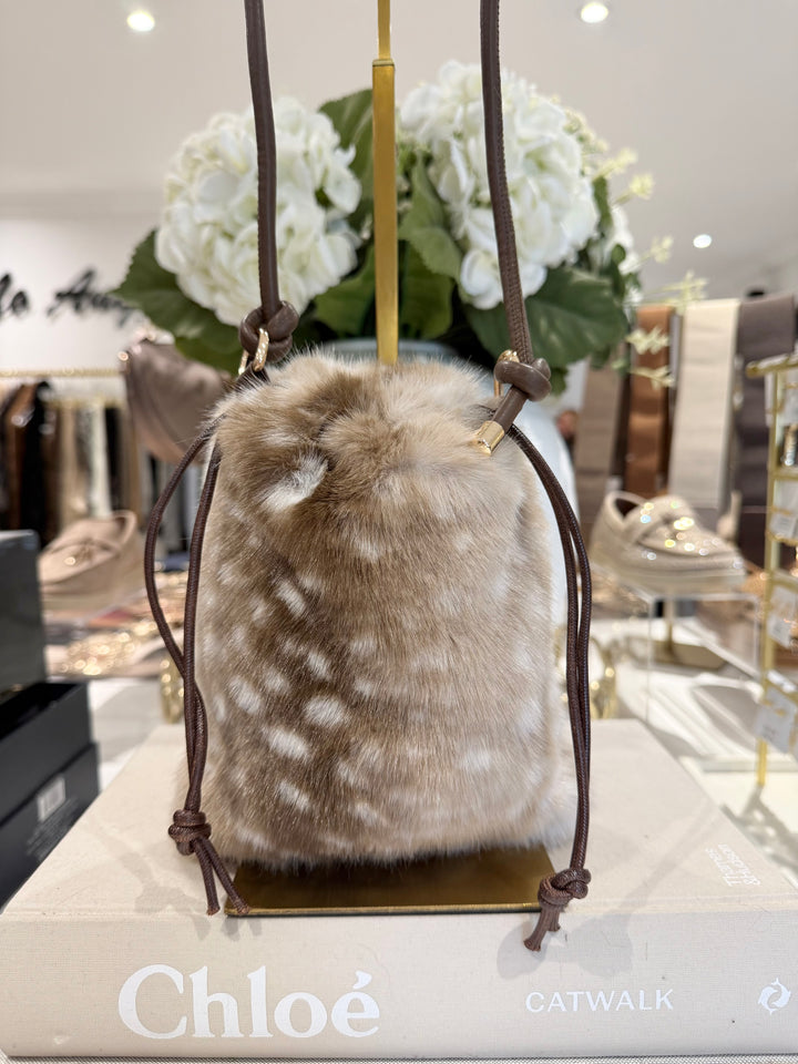 Faux Fur Drawstring Crossbody Bag (6 Colours)