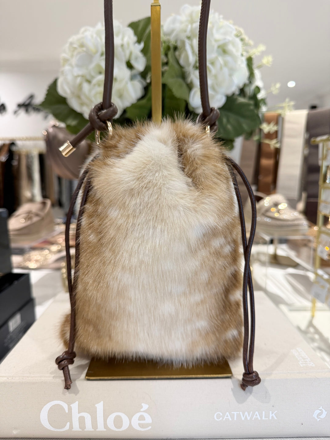Faux Fur Drawstring Crossbody Bag (6 Colours)