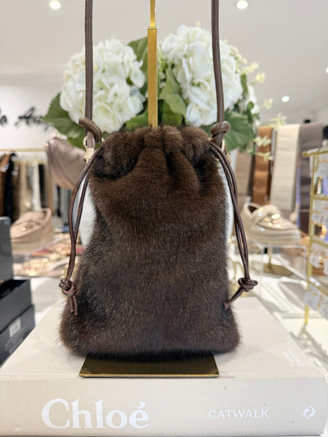 Faux Fur Drawstring Crossbody Bag (6 Colours)