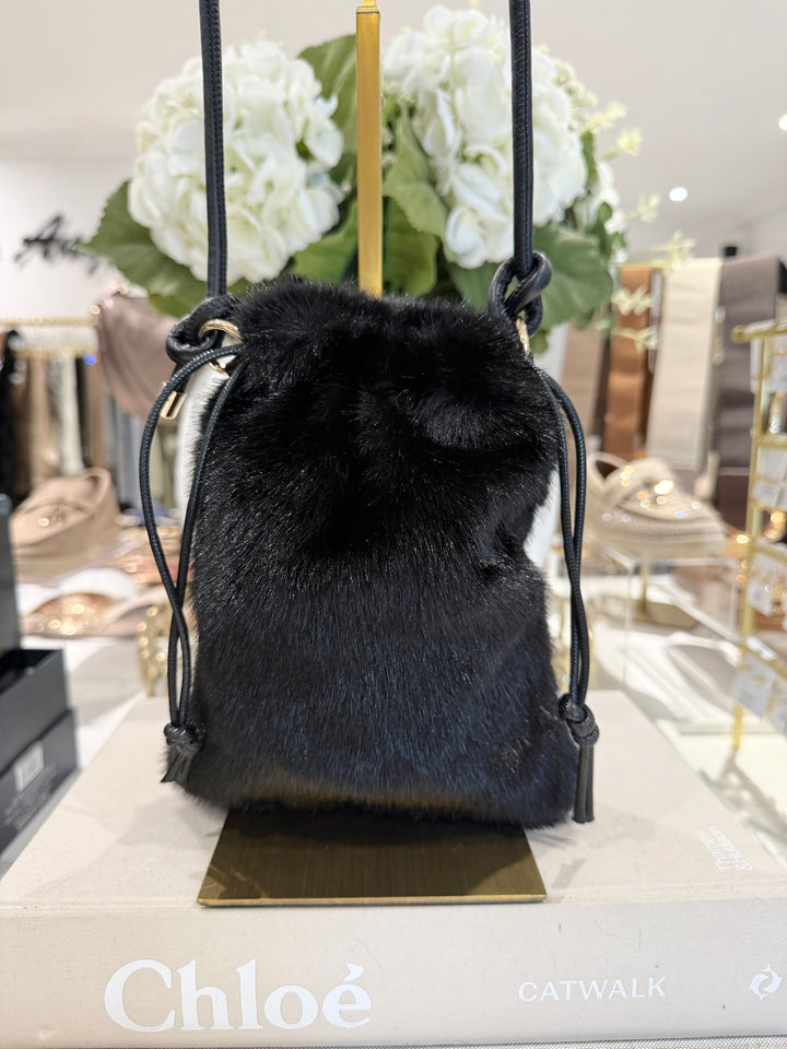 Faux Fur Drawstring Crossbody Bag (6 Colours)