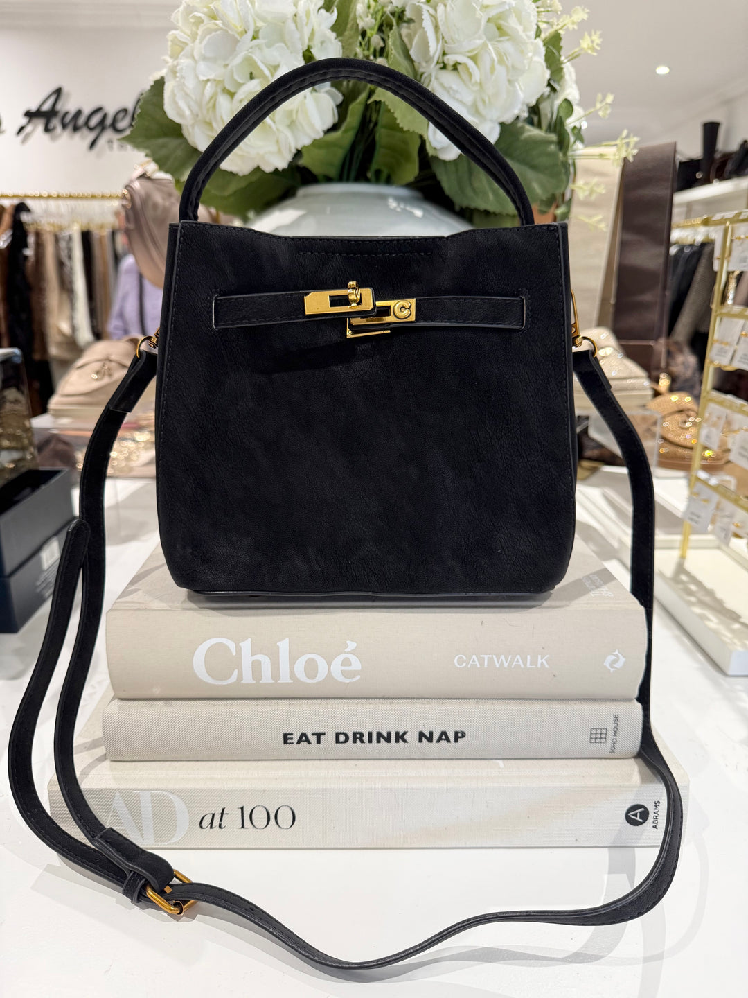Gold Clasp Slouch Shoulder Bag (5 Colours)