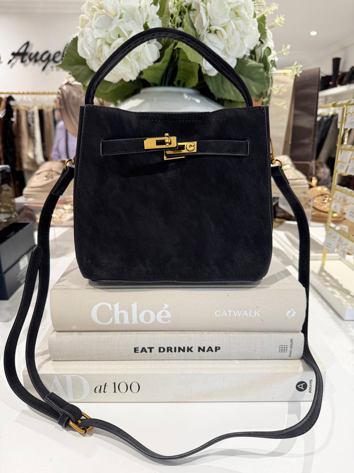 Gold Clasp Slouch Shoulder Bag (5 Colours)