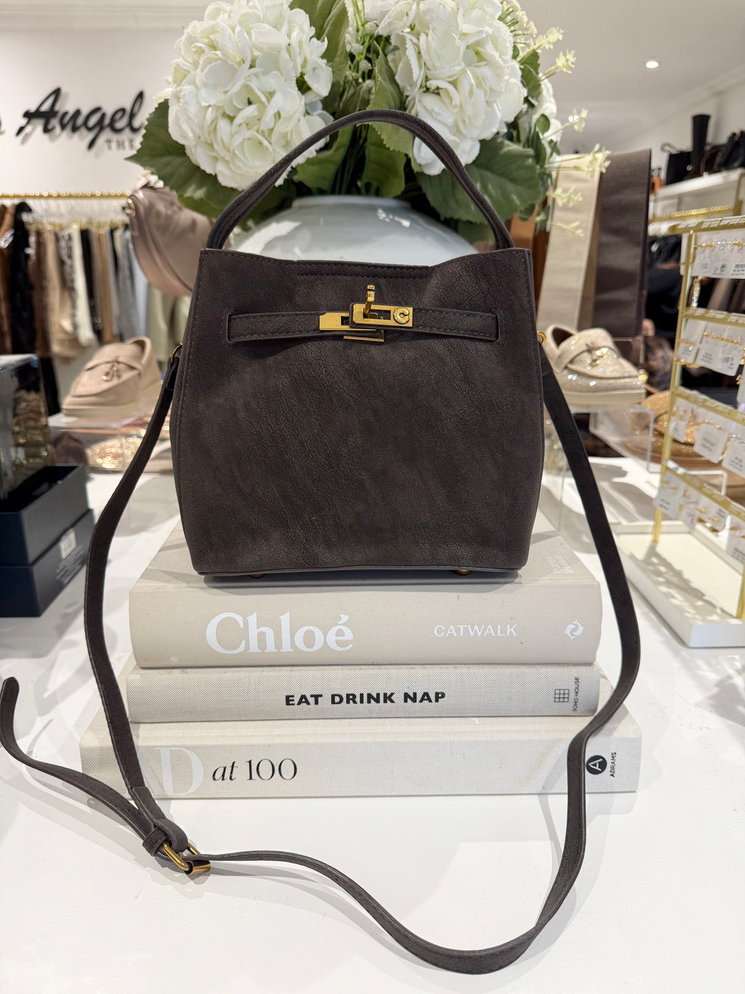Gold Clasp Slouch Shoulder Bag (5 Colours)
