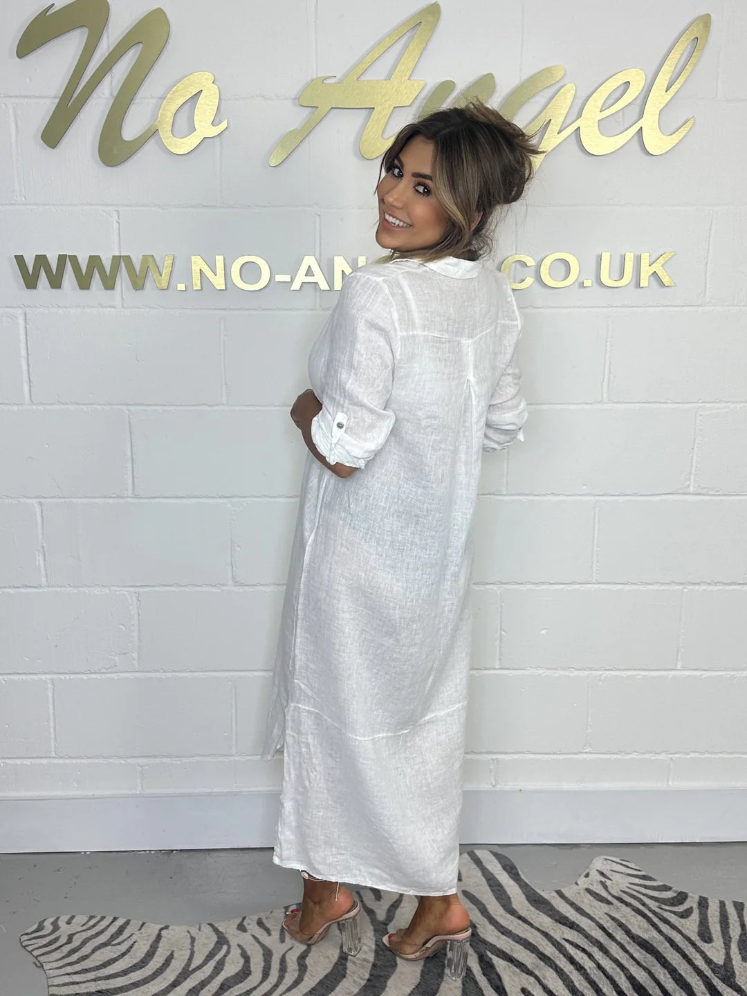 Long Linen Shirt Dress ( 3 colours )