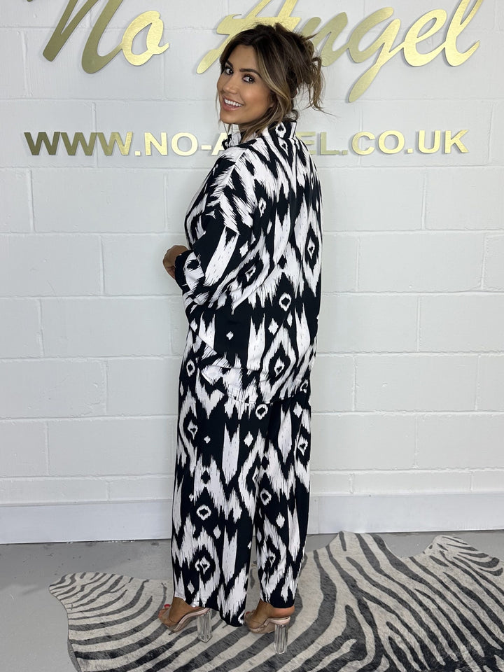 Diamond Printed Trouser & Shirt Co-Ord ( 2 colours )