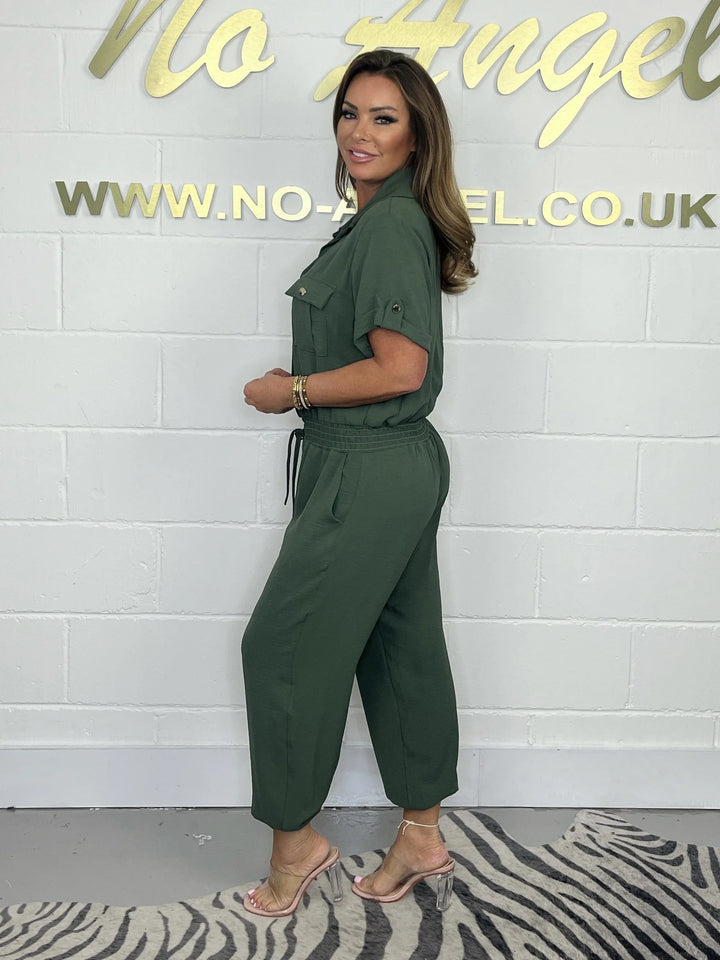 Gold Button Tie Jumpsuit ( 3 colours )