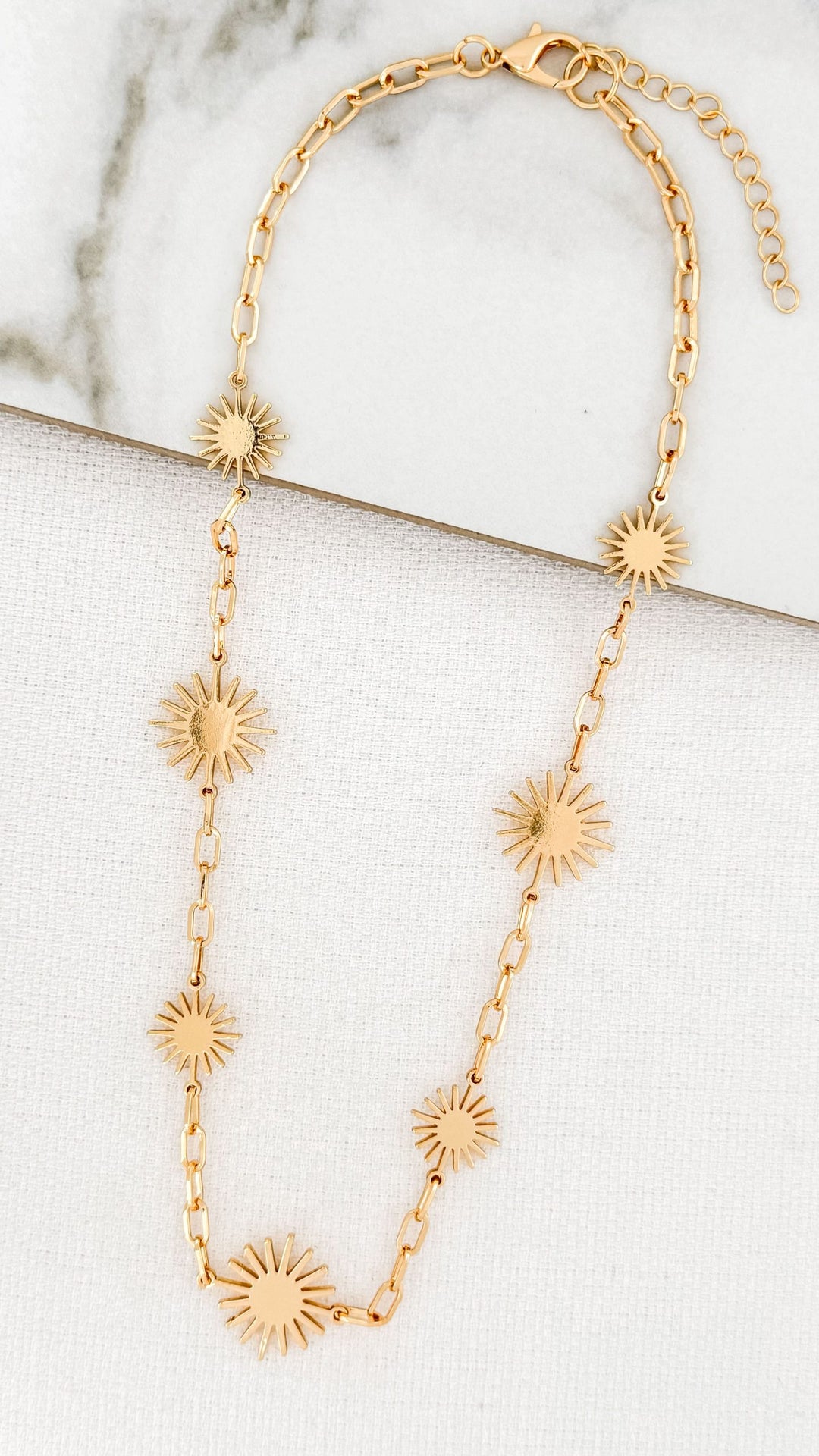 Gold Chain Sunflower Necklace