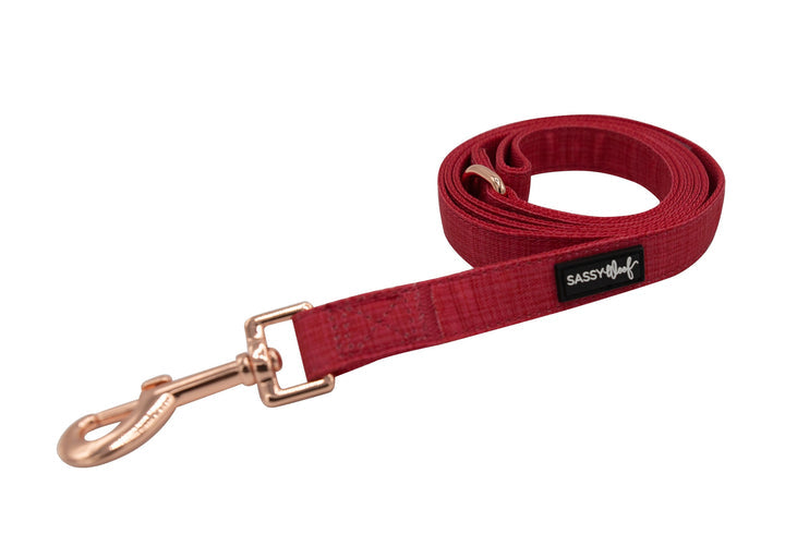 Merlot (red) fabric lead