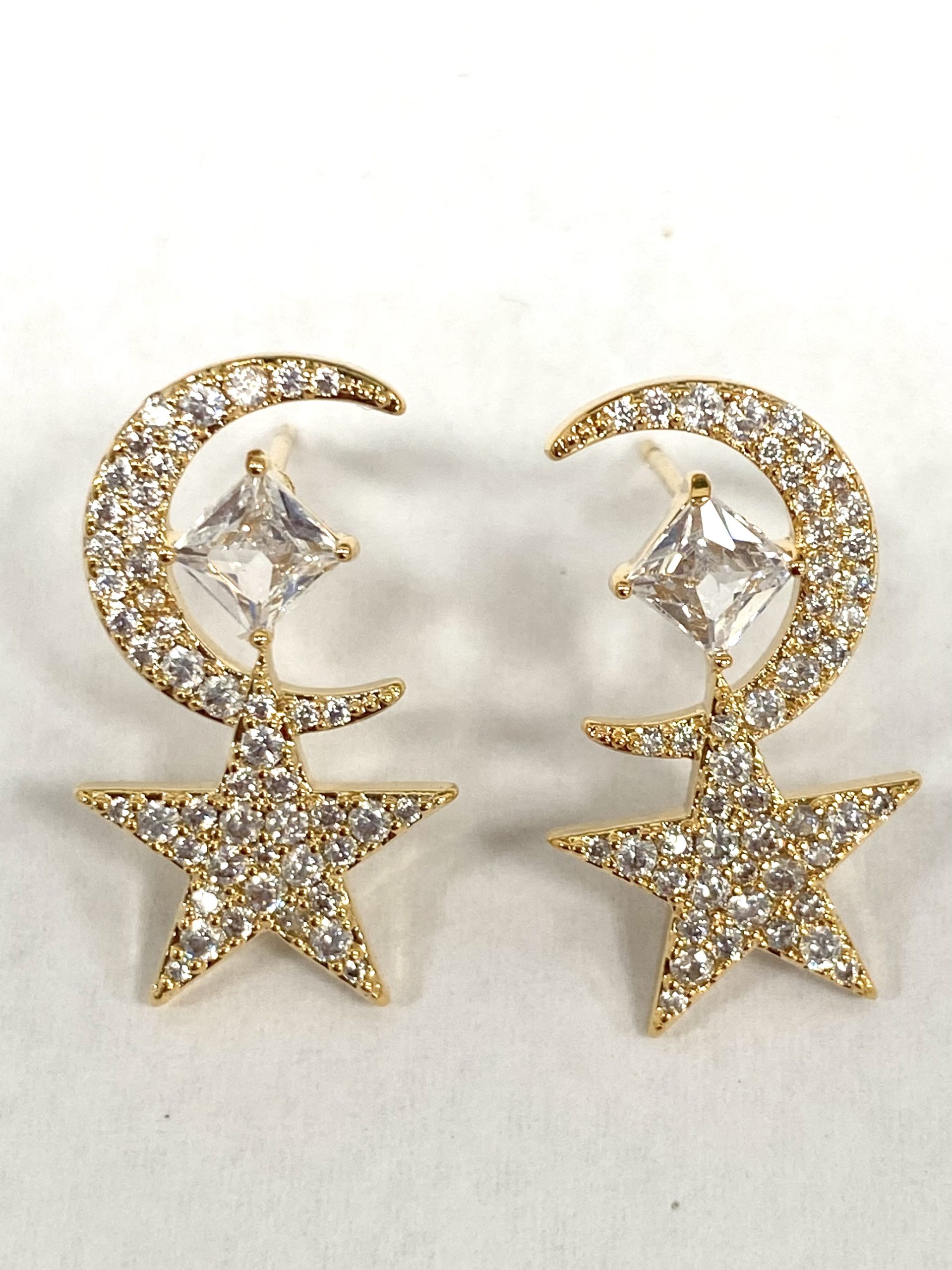 Gold Plated Star Hoop Earrings Design by Radhika Agrawal Jewels at Pernia's  Pop Up Shop 2024